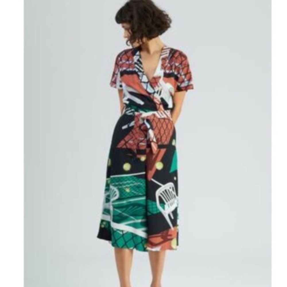 Tomcsanyi Budapest Court Print Kimono Jumpsuit Medium - Picture 4 of 10